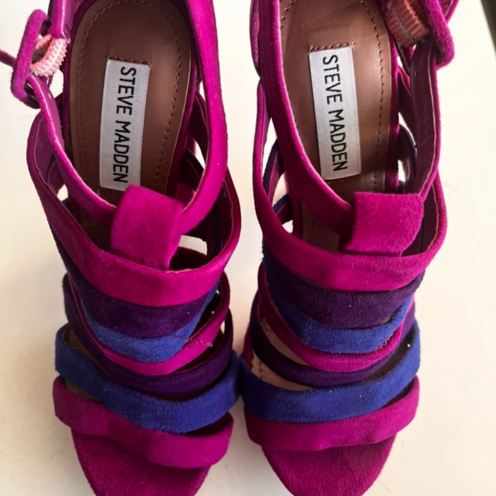 Steve Madden - Colourful, Cutout Strap, Platform Heels
